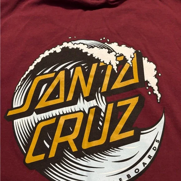 Santa Cruz Skateboards Burgundy Long Sleeve Tee Size XL - Picture 5 of 8